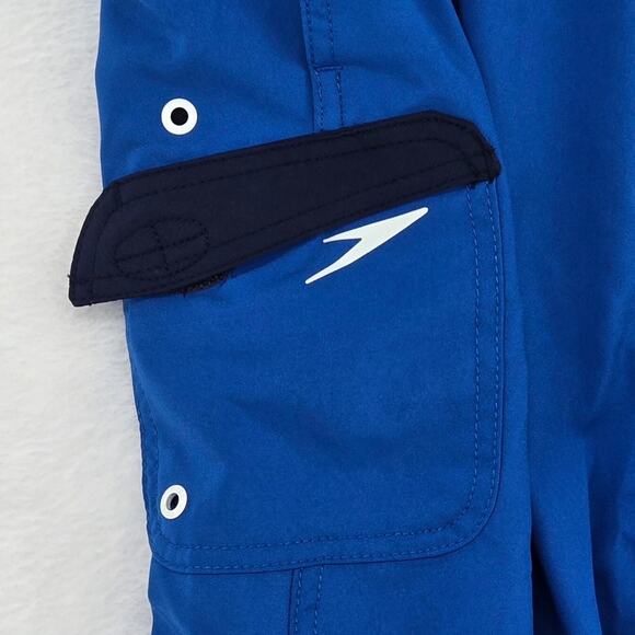 Speedo Mens Swim Trunks Blue Size XXL‎ Marina Flex Volley 17" Pocket NWT - Picture 3 of 13